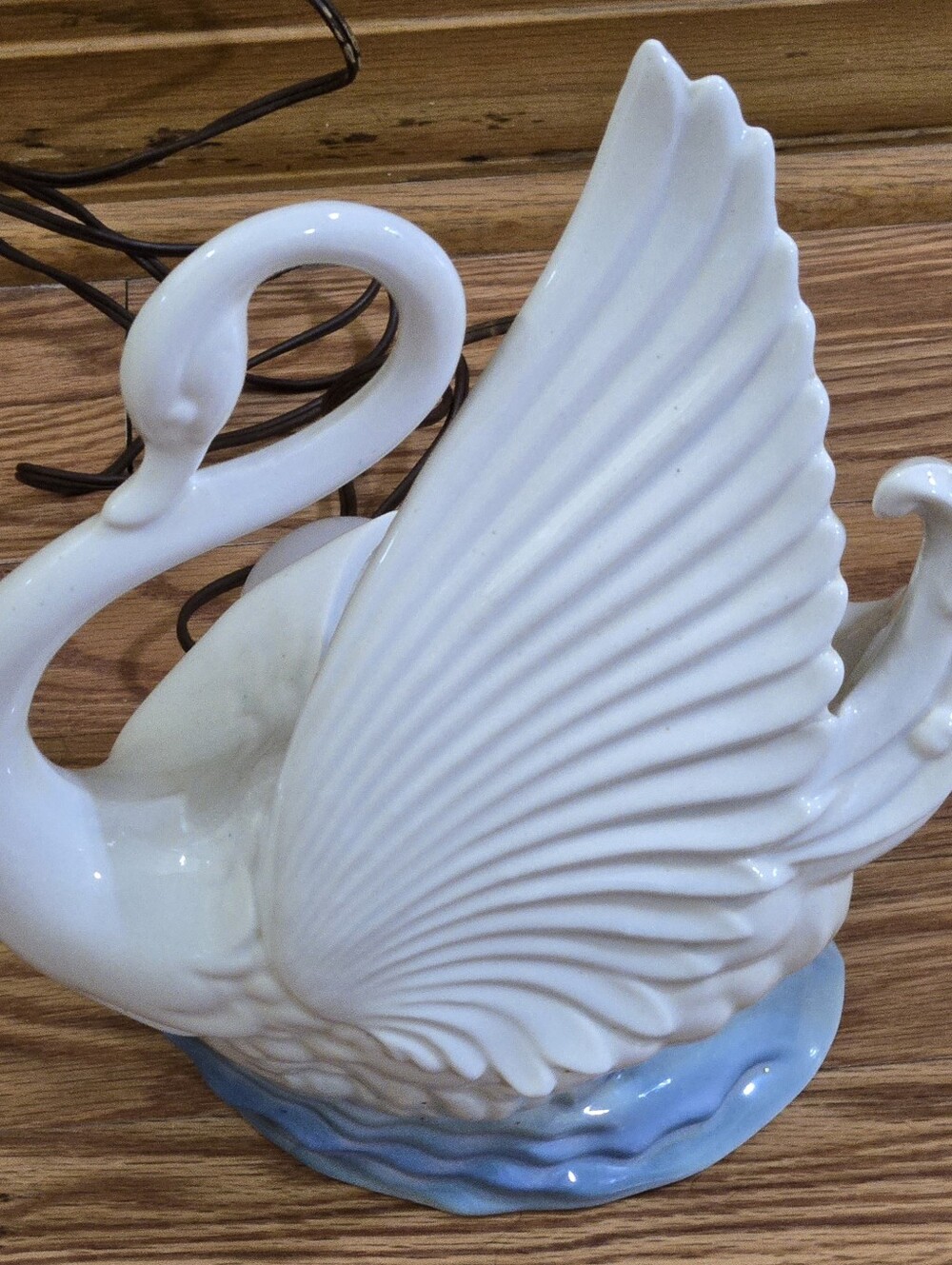 Ceramic Maddux TV Swan Lamp Light (WORKS) Planter MCM 1950'S Home Decor Vintage